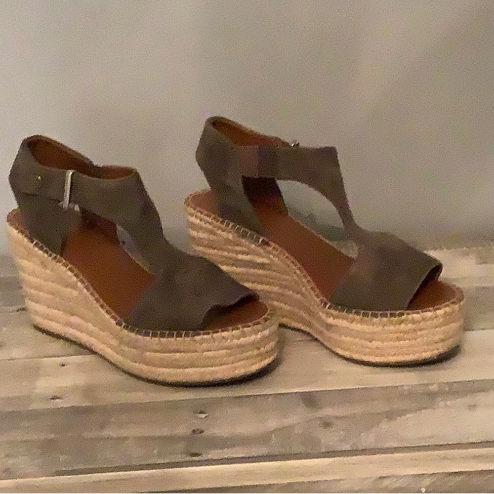 Franco Sarto green wedges